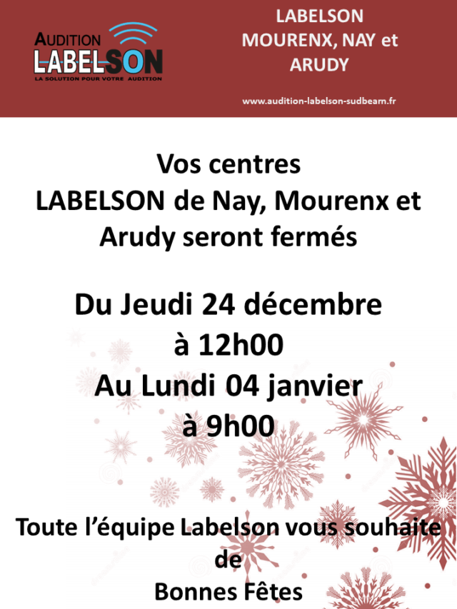 AFFICHE fermeture NOEL 2020 LABO - site